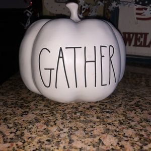 Rae Dunn Accents - NWT RAE DUNN “Gather” Small Ceramic Pumpkin Rae Dunn Accents - NWT RAE DUNN “Gather” Small Ceramic Pumpkin
